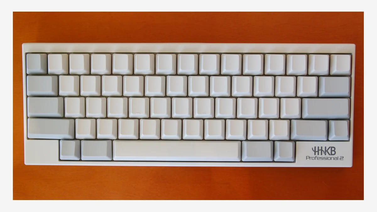 The earlier HHKB Professional 2 keyboard in white