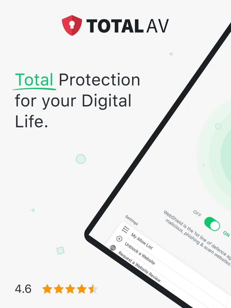 A screen from the TotalAV app, as published on its App Store listing