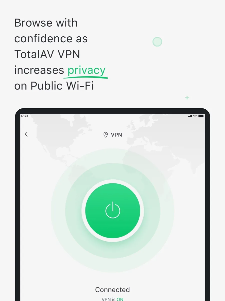 A screen from the TotalAV app, as published on its App Store listing