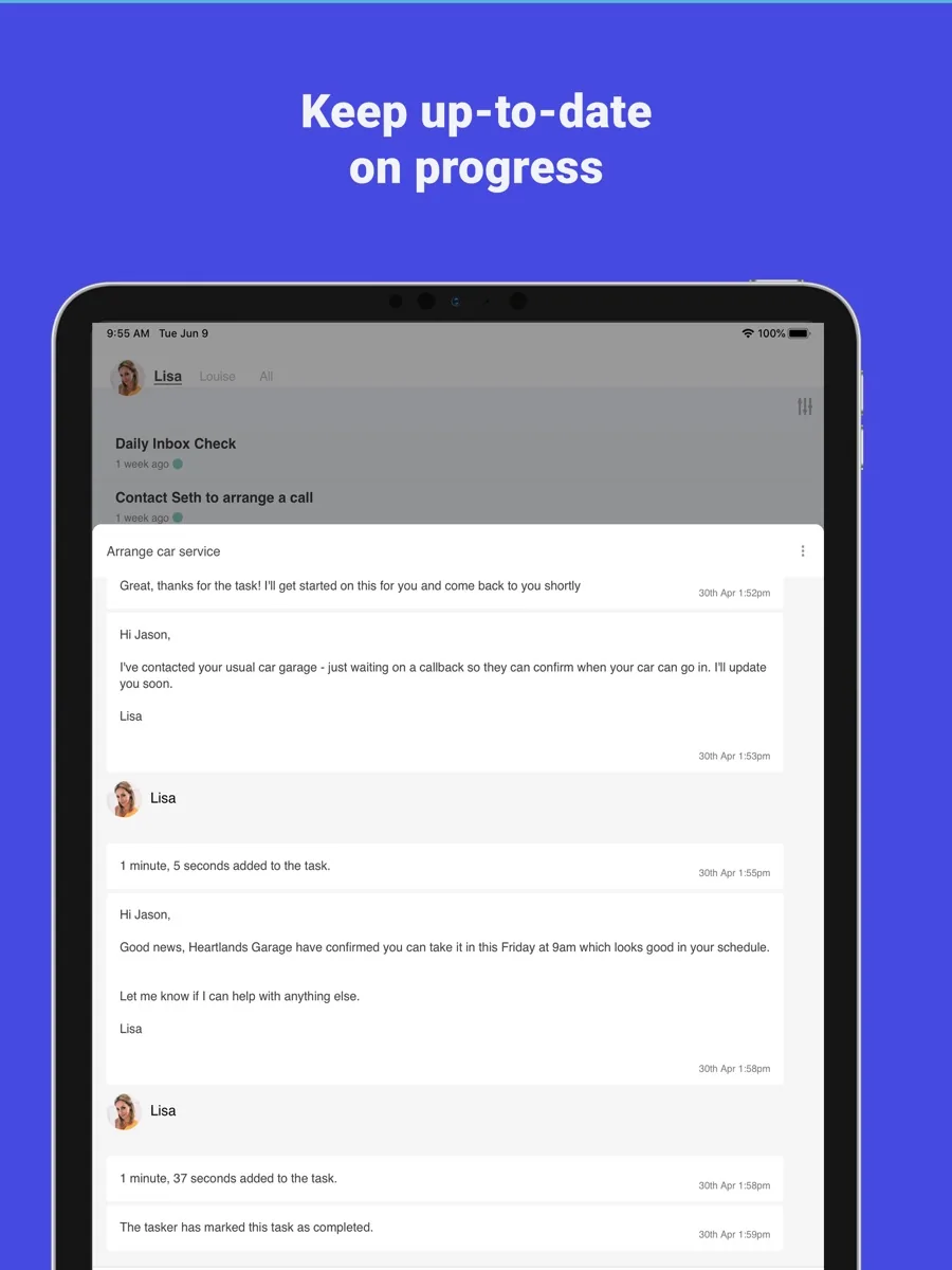 A screen from the Time etc app, as published on its App Store listing