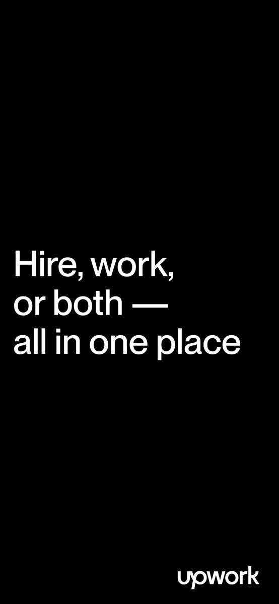A screen from the Upwork app, as published on its App Store listing