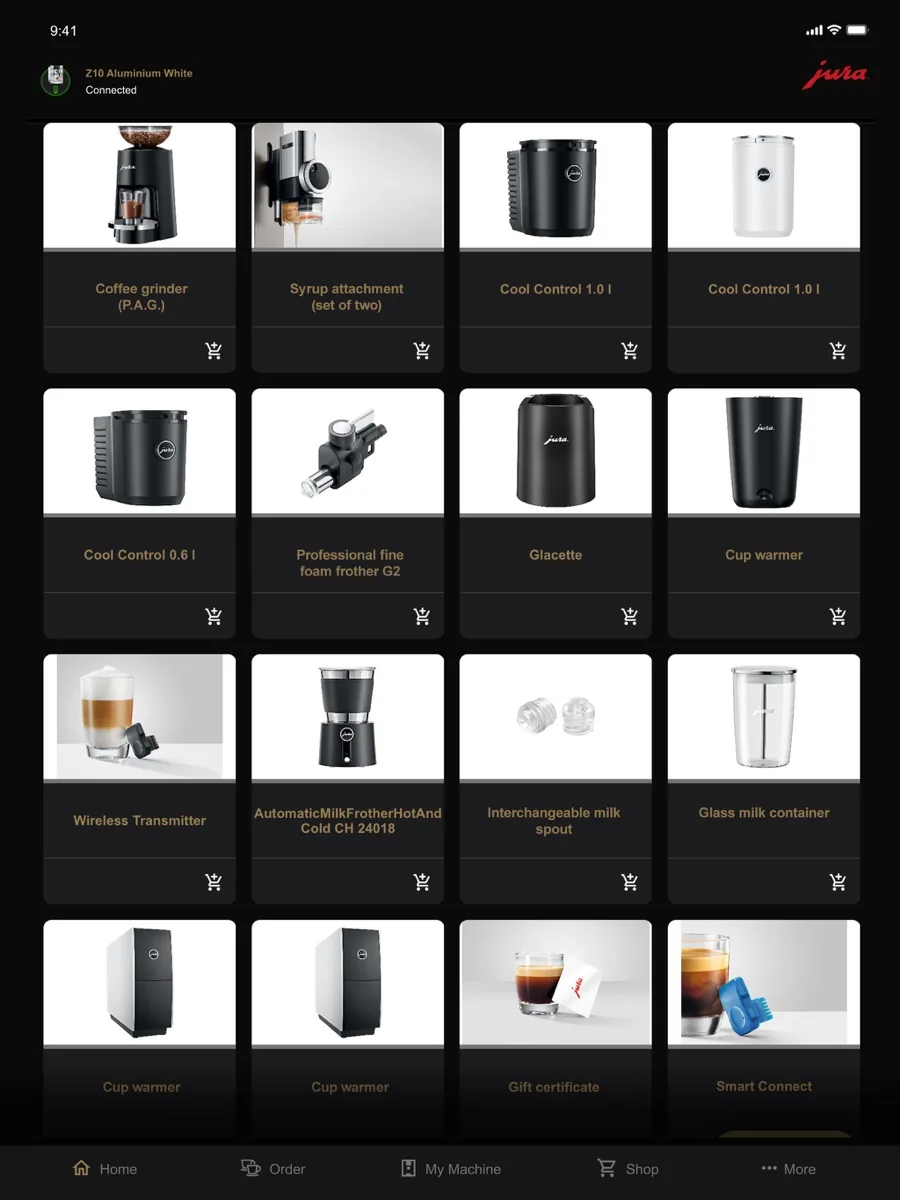 A screen from the Jura app, as published on its App Store listing