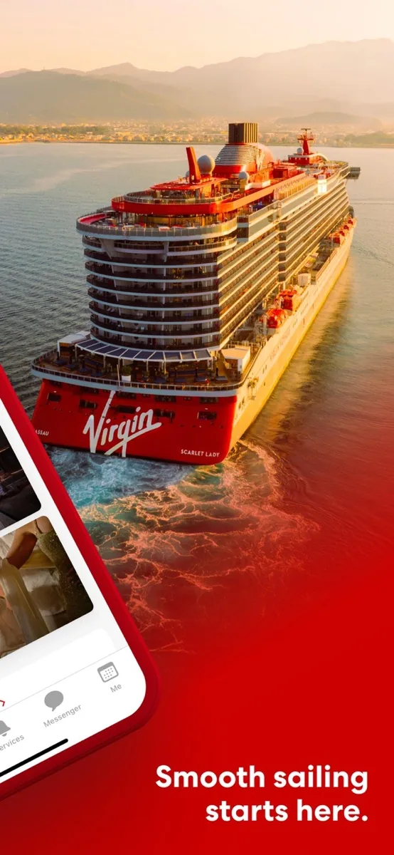 A screen from the Virgin Voyages app, as published on its App Store listing