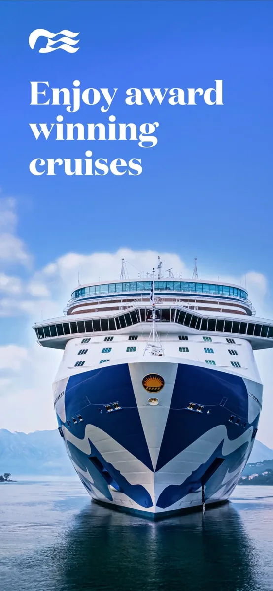 A screen from the Princess Cruises app, as published on its App Store listing