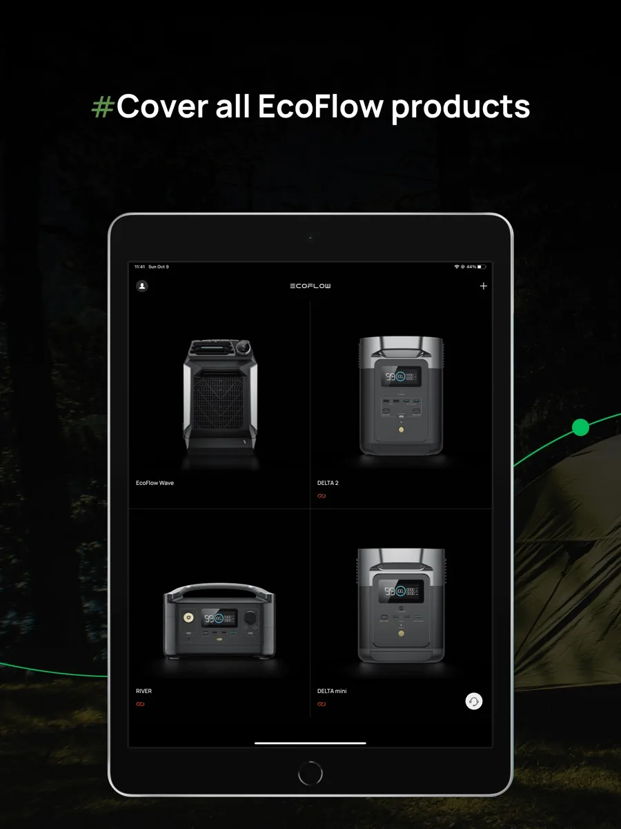 A screen from the EcoFlow app, as published on its App Store listing