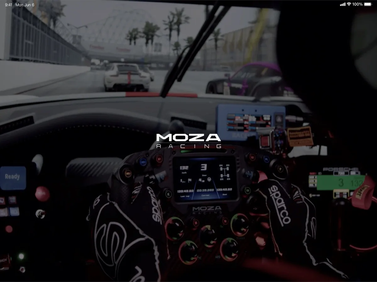 A screen from the Moza Racing app, as published on its App Store listing
