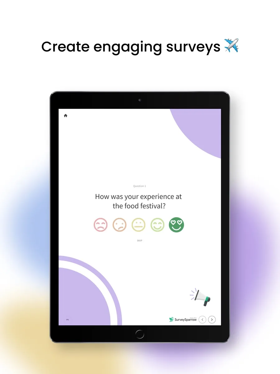 A screen from the SurveySparrow app, as published on its App Store listing