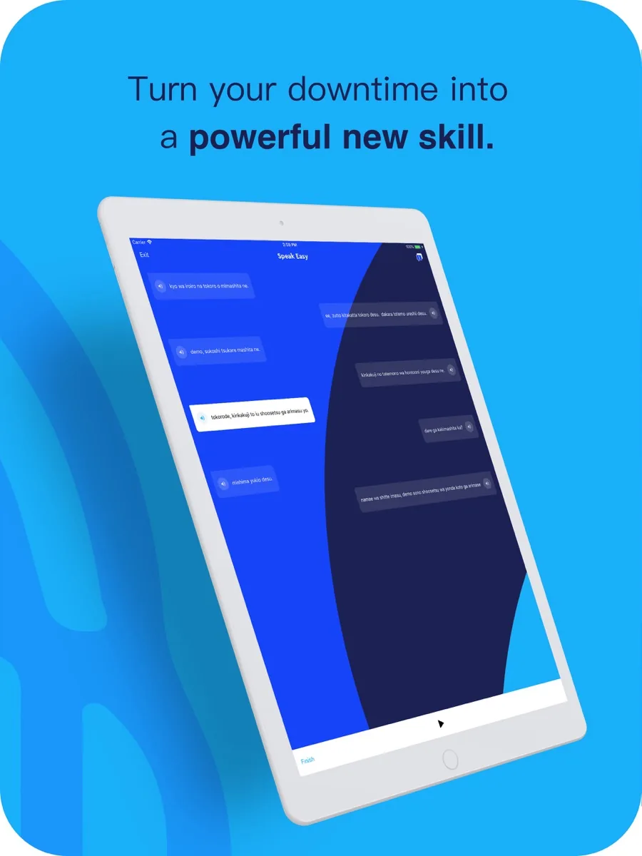 A screen from the Pimsleur app, as published on its App Store listing