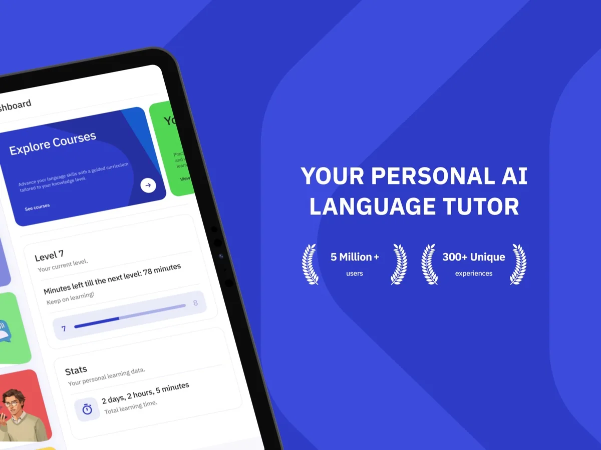 A screen from the Talkpal app, as published on its App Store listing