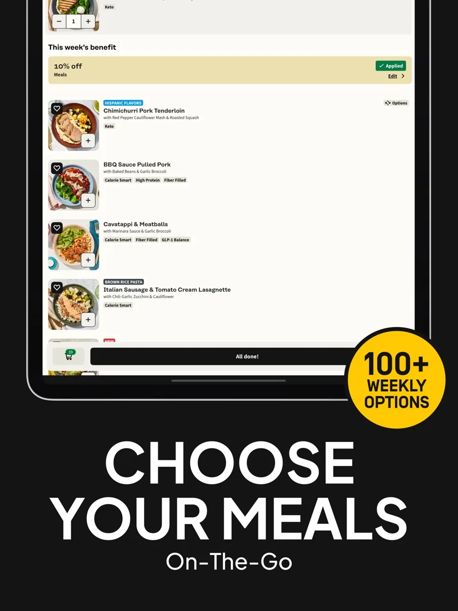 A screen from the Factor app, as published on its App Store listing