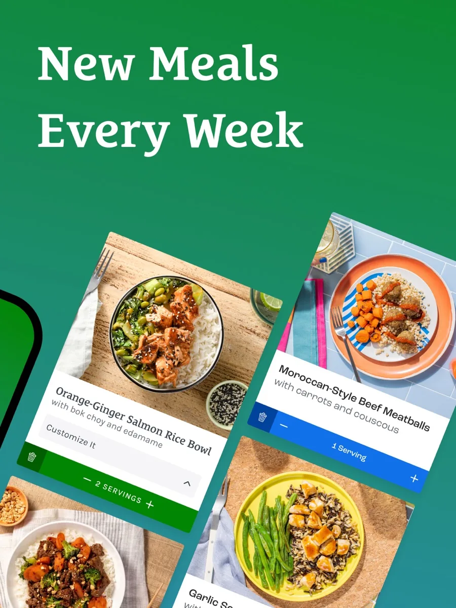 A screen from the Home Chef app, as published on its App Store listing