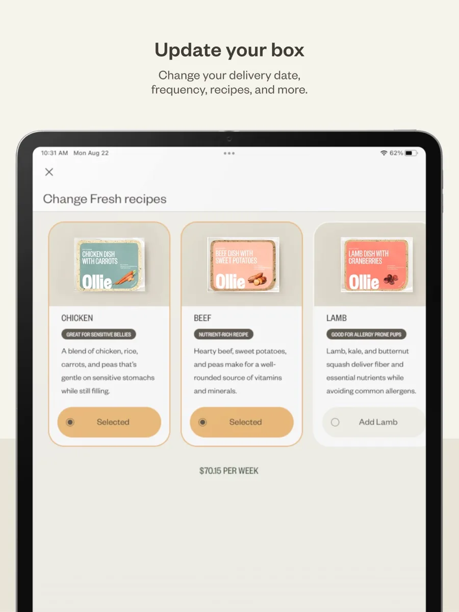 A screen from the Ollie app, as published on its App Store listing