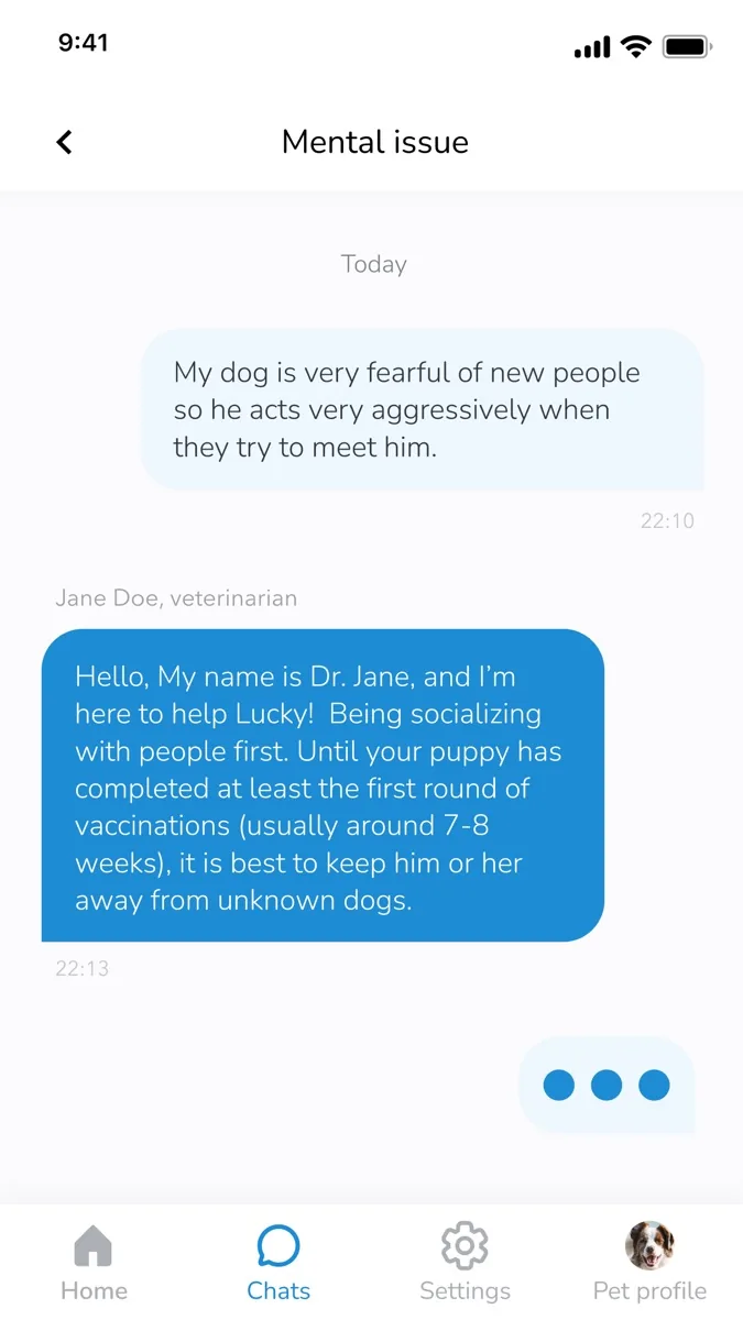A screen from the CertaPet app, as published on its App Store listing