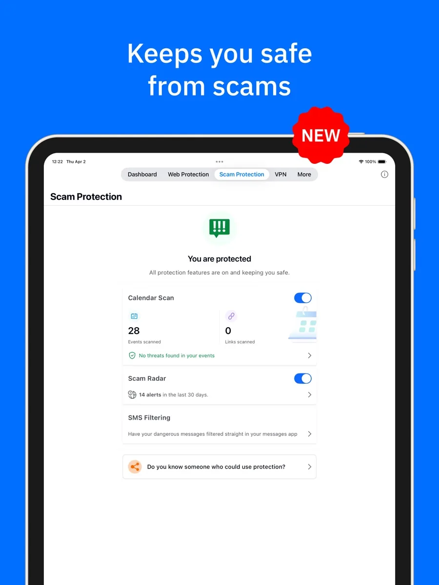 A screen from the Bitdefender app, as published on its App Store listing