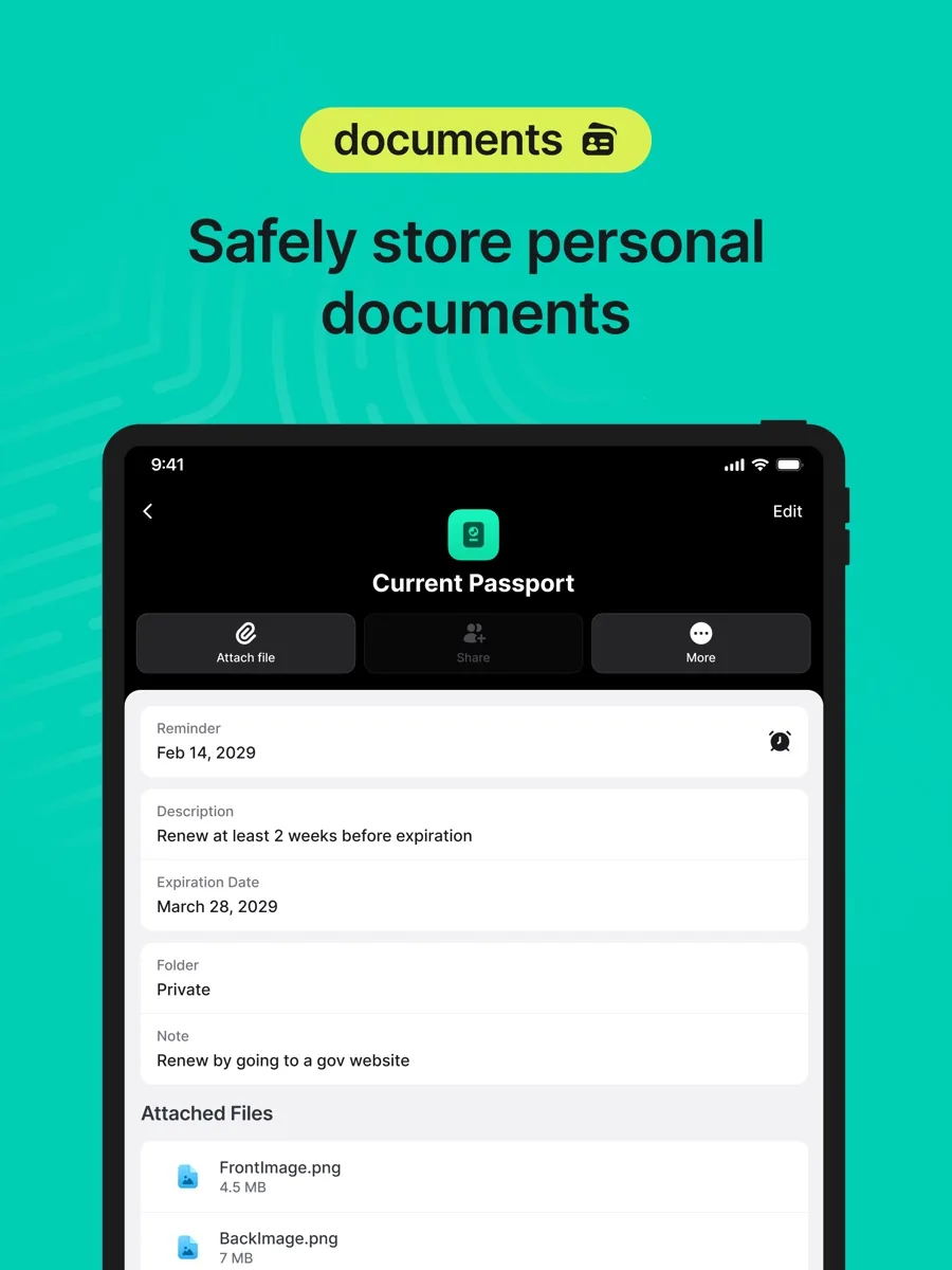 A screen from the NordPass app, as published on its App Store listing