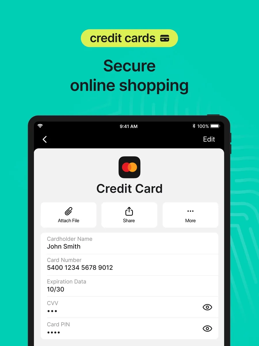 A screen from the NordPass app, as published on its App Store listing