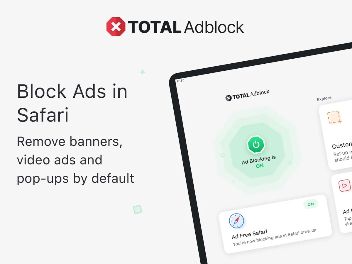 A screen from the Total Adblock app, as published on its App Store listing