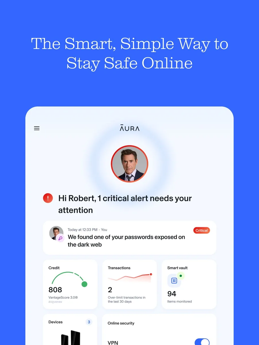 A screen from the Aura app, as published on its App Store listing