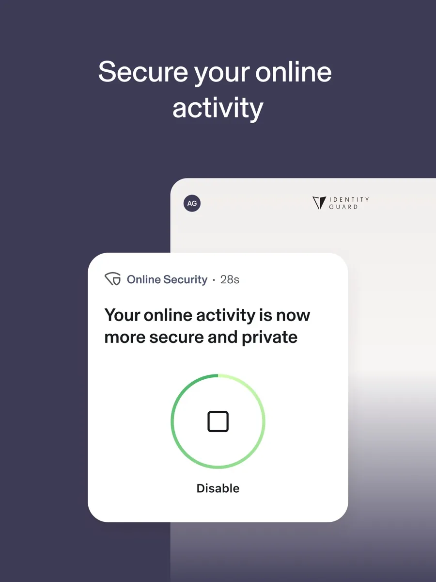 A screen from the Identity Guard app, as published on its App Store listing