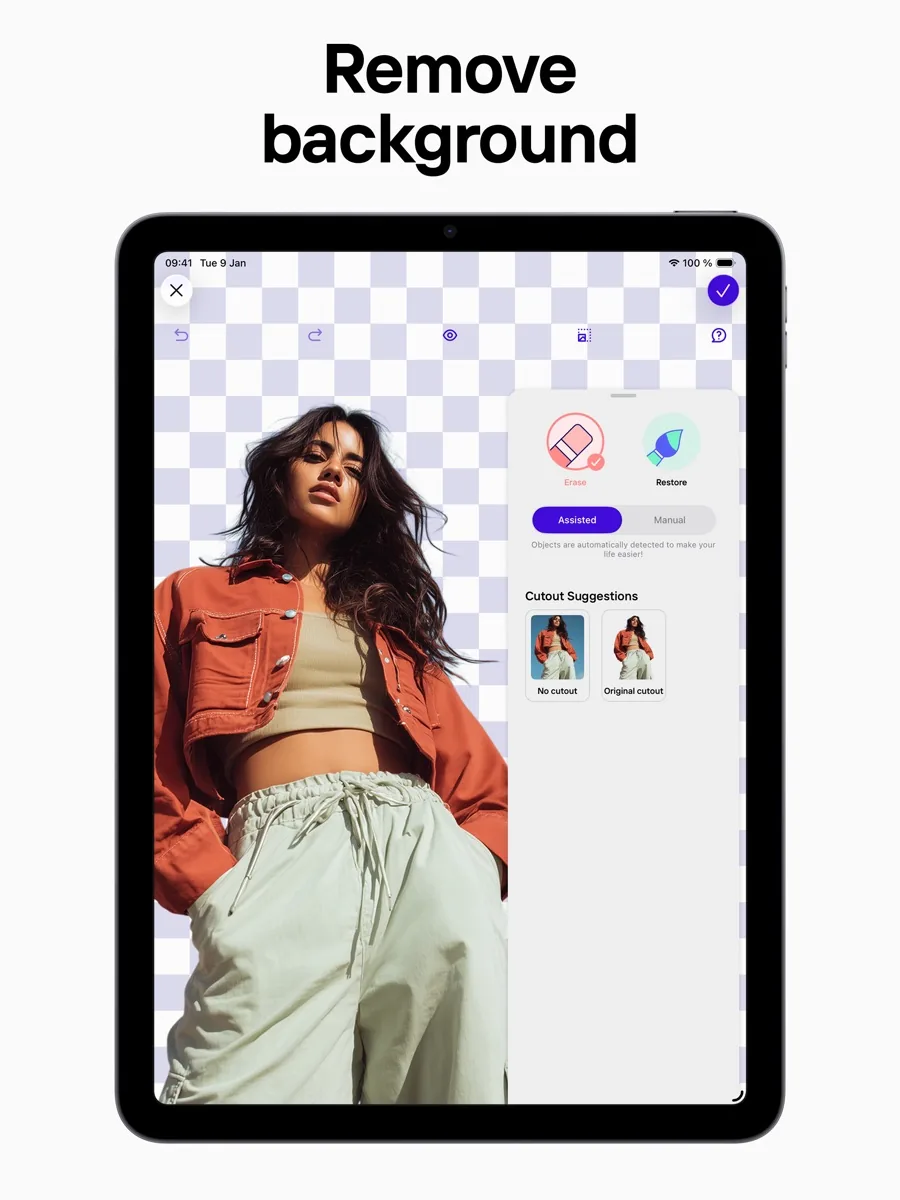A screen from the Photoroom app, as published on its App Store listing
