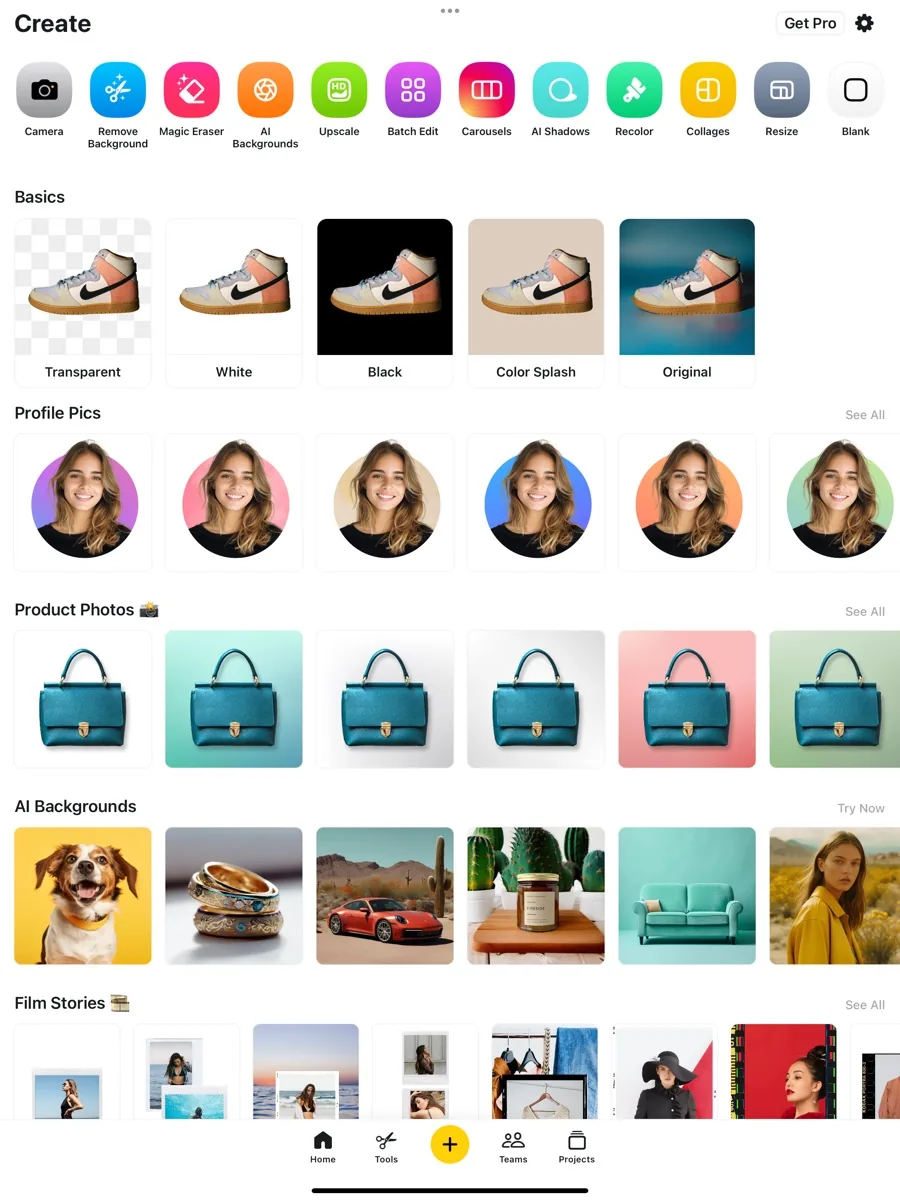 A screen from the Pixelcut app, as published on its App Store listing