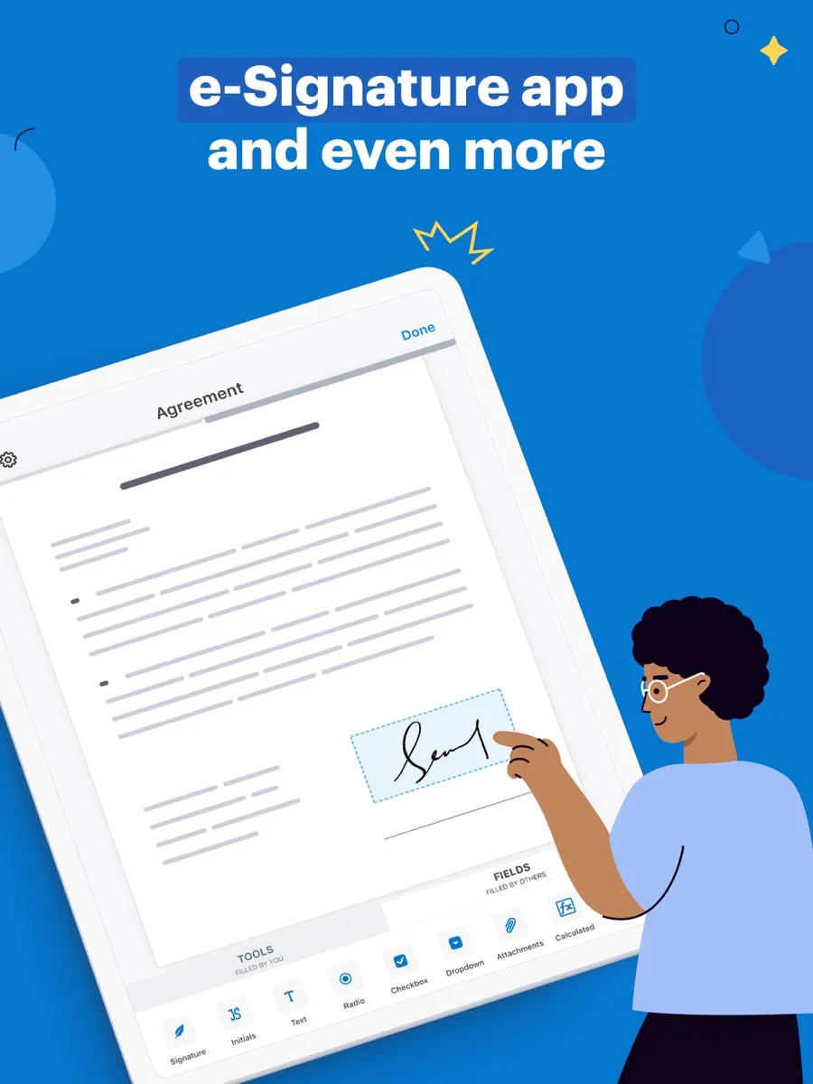 A screen from the SignNow app, as published on its App Store listing