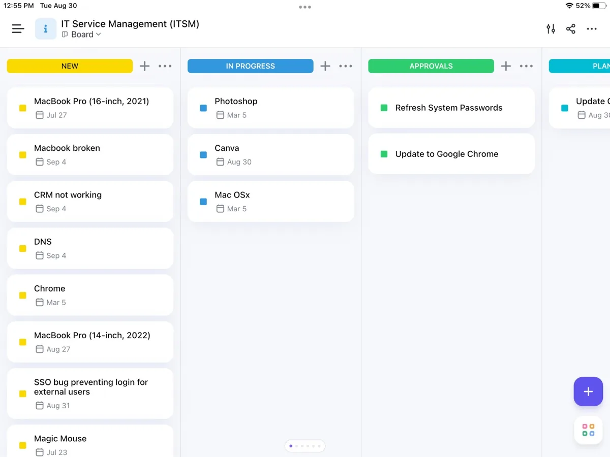 A screen from the ClickUp app, as published on its App Store listing