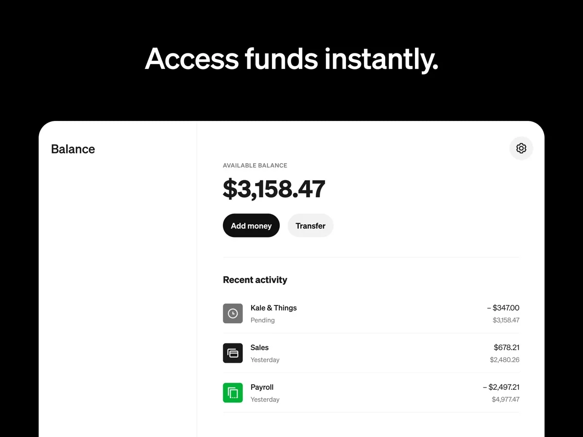A screen from the Square app, as published on its App Store listing