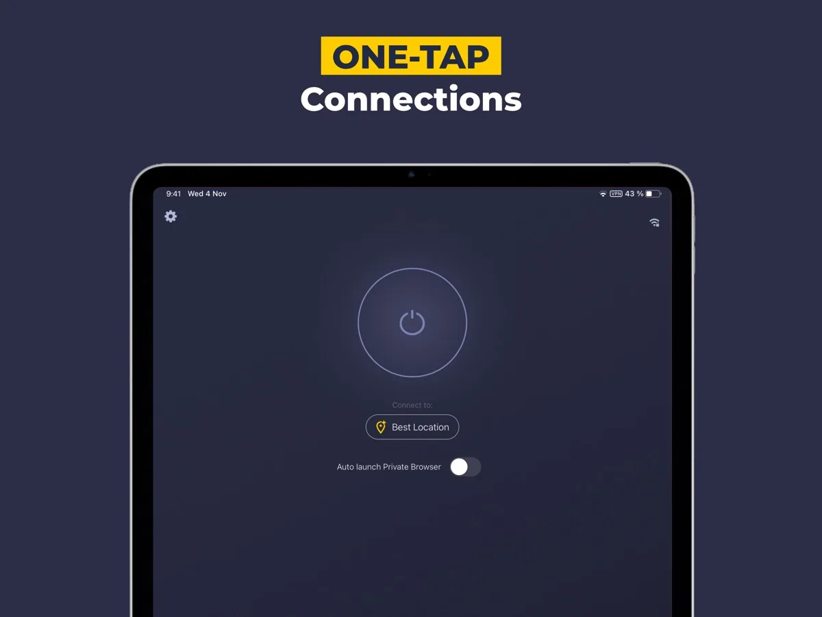 A screen from the CyberGhost app, as published on its App Store listing