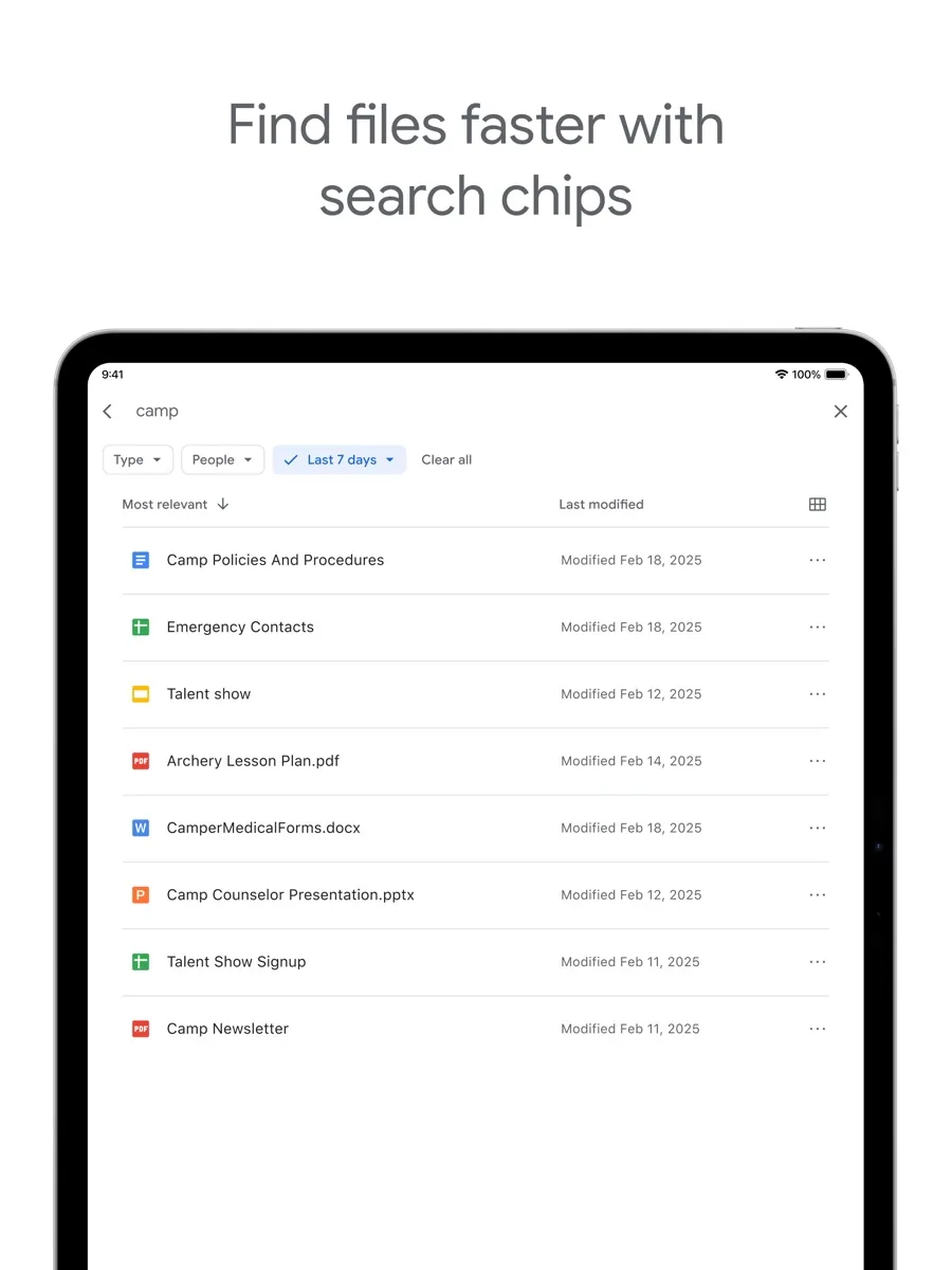 A screen from the Google Drive app, as published on its App Store listing