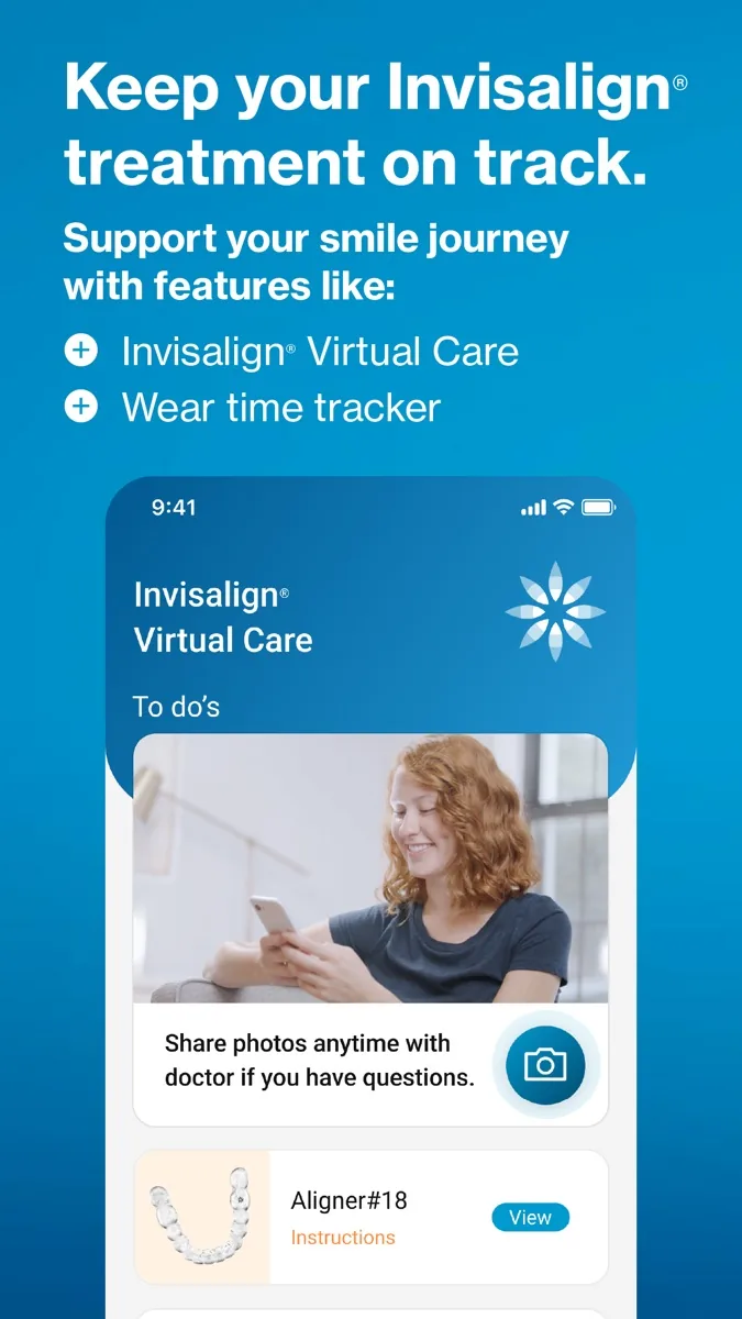 A screen from the Invisalign app, as published on its App Store listing