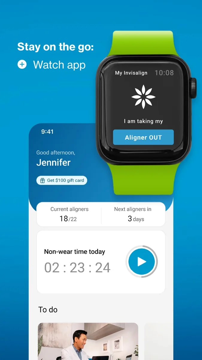 A screen from the Invisalign app, as published on its App Store listing